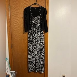 Dress size 10P, black and white